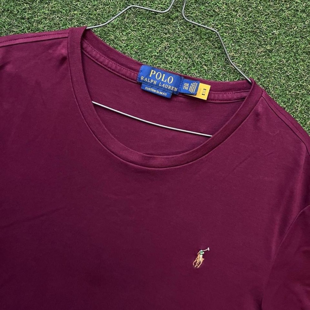 Polo Ralph Lauren Soft Cotton Custom Slim Fit Short Sleeve Tee Shirt Flesh Pony